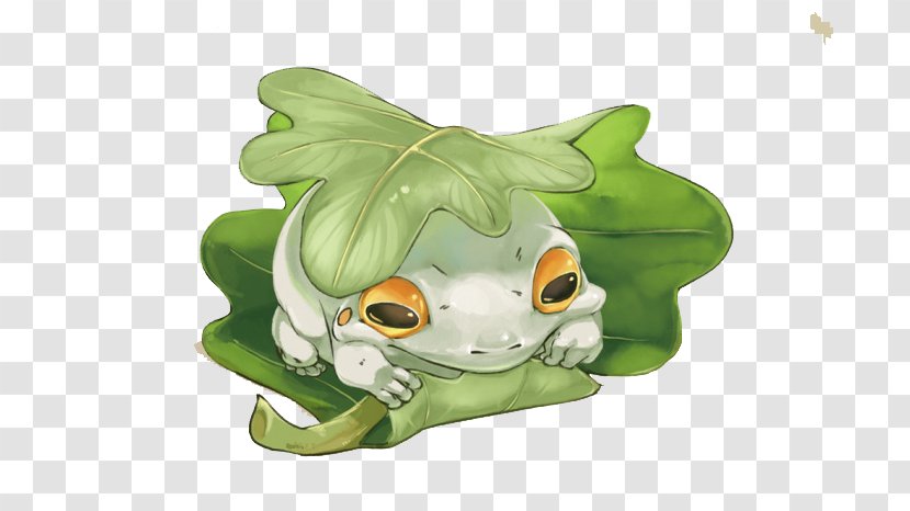 Tree Frog Warabimochi Cartoon Illustration - The Frogs In Leaves Transparent PNG