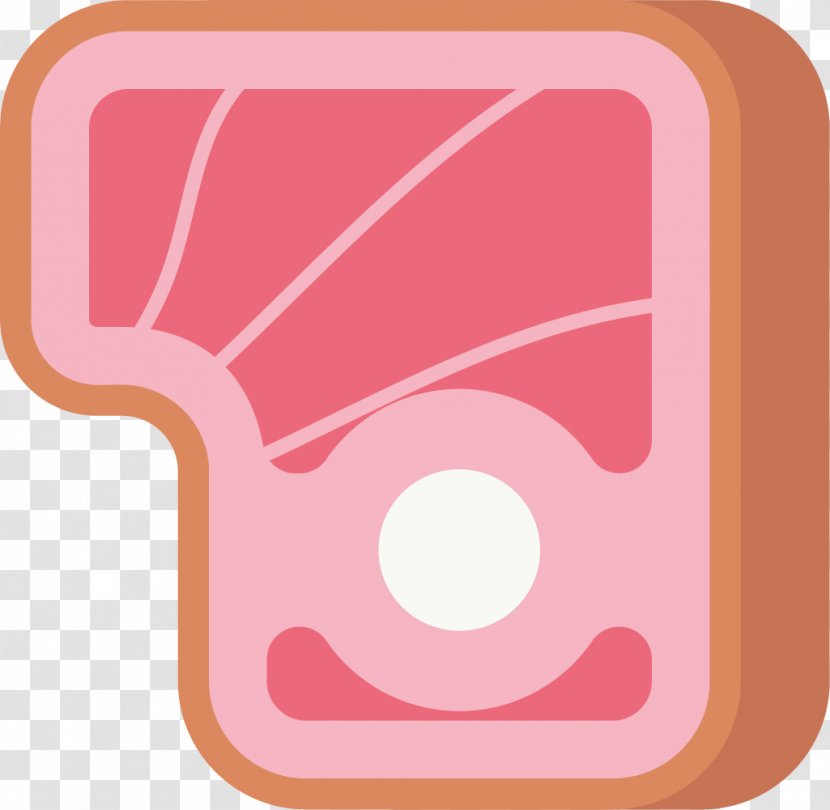Bacon Roll Meat - Pixel - Cutting Transparent PNG