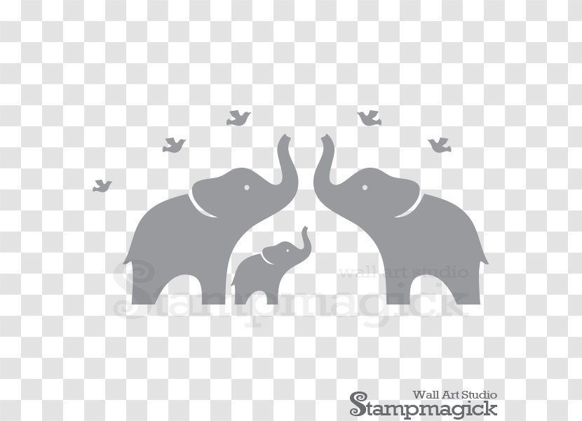 Wall Decal Nursery Sticker - Textile - Elephant Transparent PNG