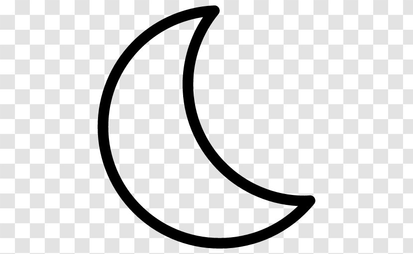 Lunar Phase Moon Star And Crescent Clip Art - Outline - Cartoon Transparent PNG
