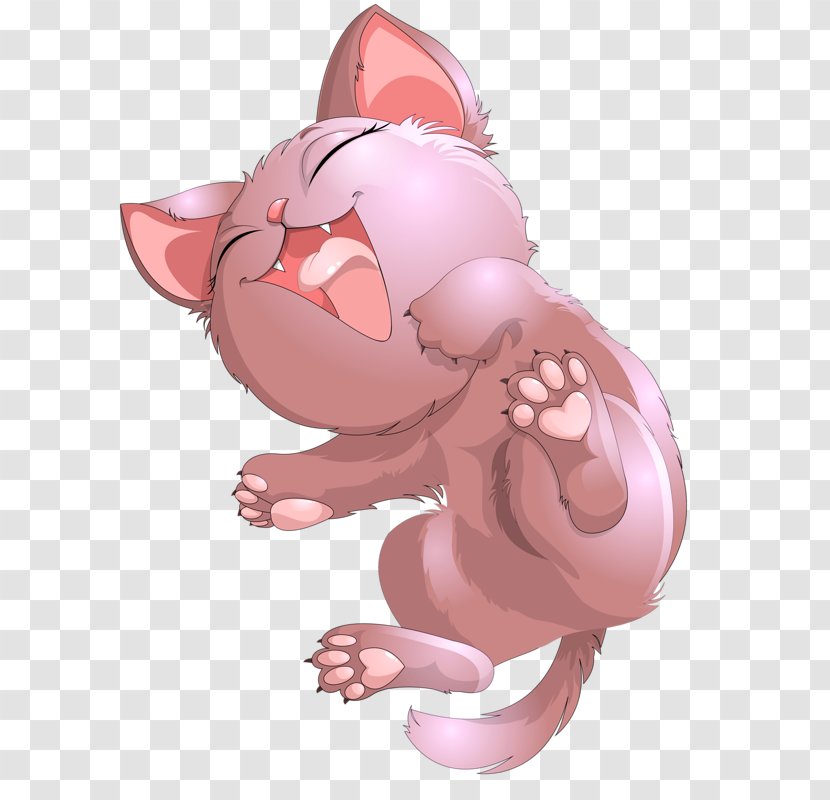 Laughter Illustration - Heart - Laughing Cat Transparent PNG