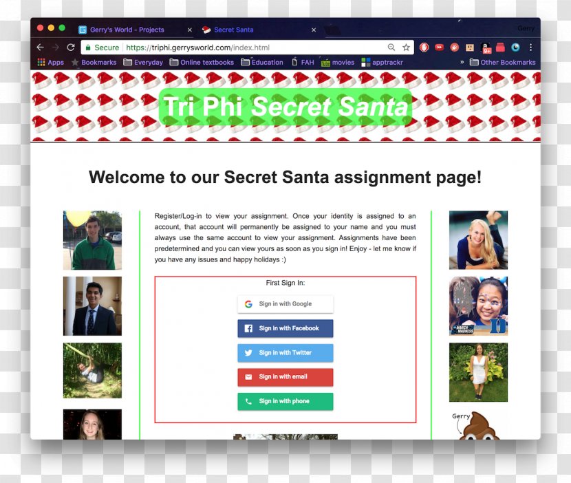 Web Page Secret Santa Claus - Public Key Certificate - World Of Transparent PNG