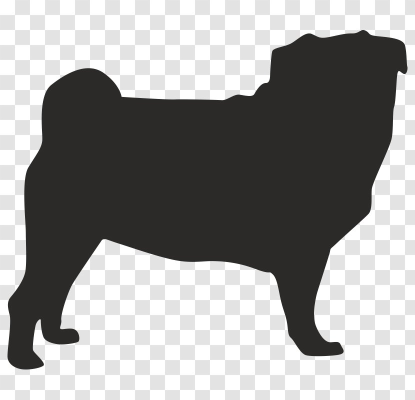 Pug Puppy Dog Breed French Bulldog - Snout - Paw Vector Transparent PNG