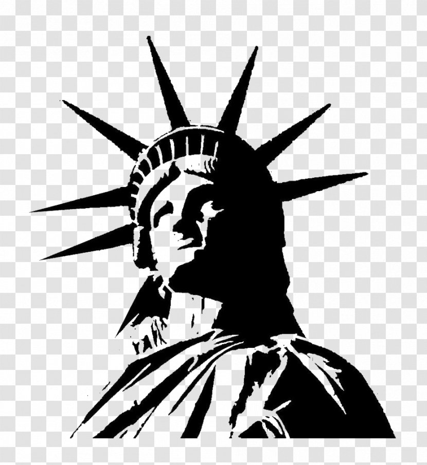 Statue Of Liberty Clip Art - Monochrome Photography - Free Download Transparent PNG