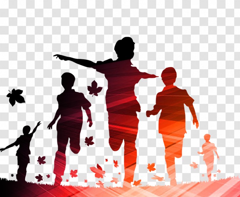Silhouette Child Boy - Teenager Running Transparent PNG