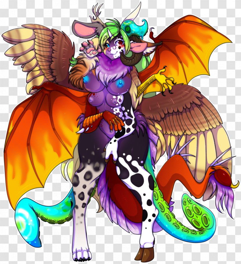 Chimera DeviantArt Legendary Creature Dragon - Watercolor Transparent PNG