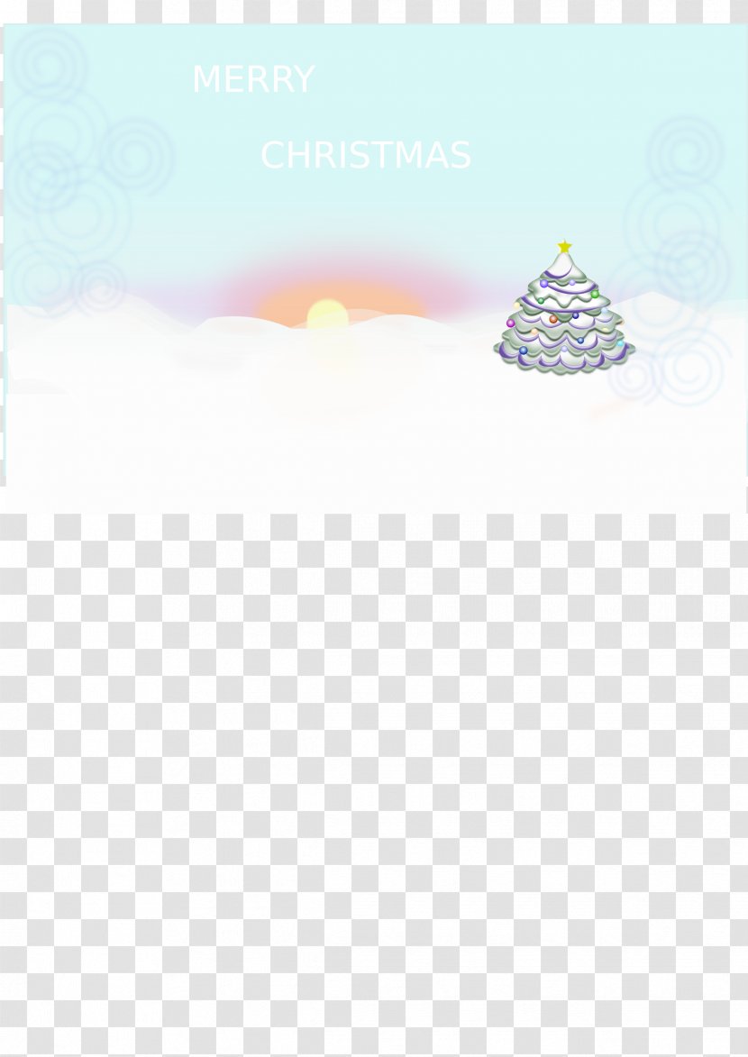 Christmas Tree Card Clip Art - Text Transparent PNG