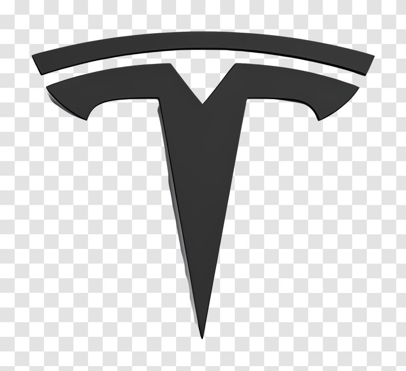 Telsa Logo - Tesla Logo In Minimalist Black Design Transparent PNG