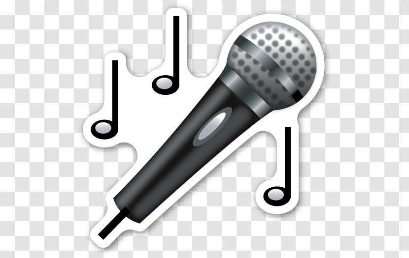 Microphone Emojipedia Sticker - Silhouette - Mic Transparent PNG