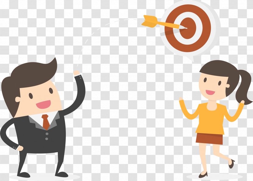 Customer Journey Sales Service Business - Cartoon - Long Distance Throwing Darts Transparent PNG