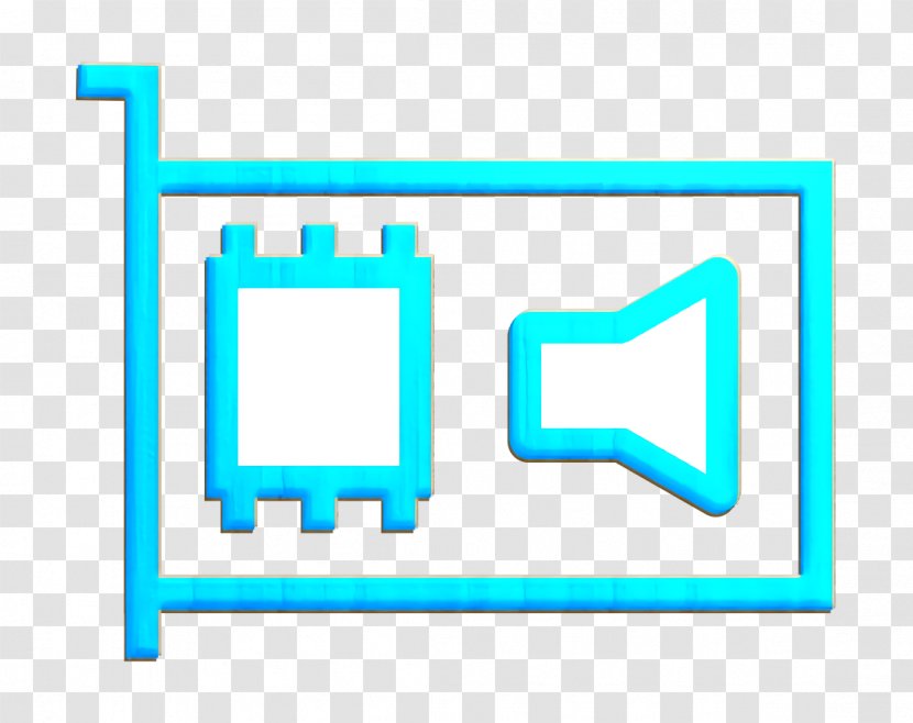 Audiocard Icon Computing Device - Hardware - Rectangle Aqua Transparent PNG