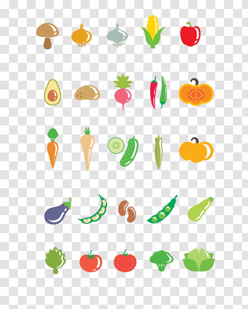 Vegetable Cartoon Clip Art - Leaf - A Variety Of Vegetables Transparent PNG