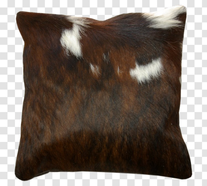 Taurine Cattle Throw Pillows Cushion Leather Fur - Marrone - Pillow Transparent PNG