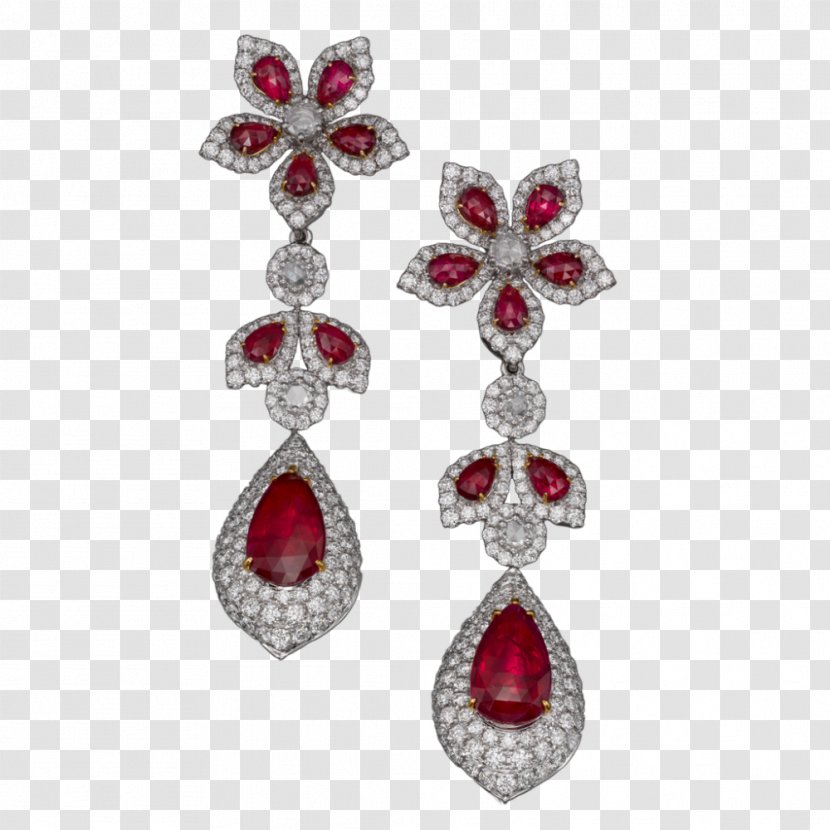 Earring Ruby International Jewellery & Watch Show Baths - Silver Transparent PNG