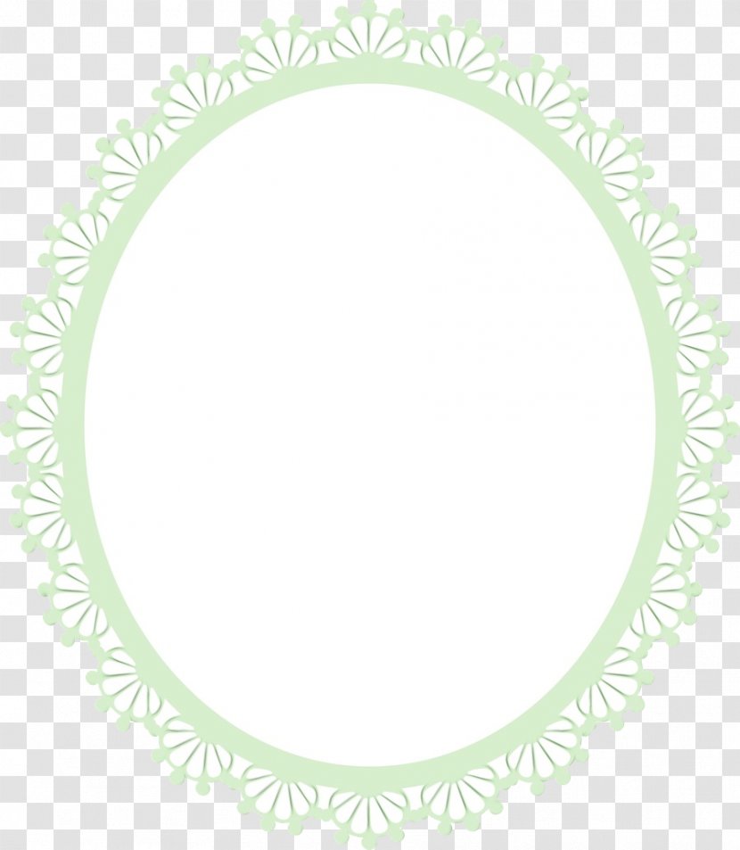Picture Frames Green Pattern Font Meter - Oval Transparent PNG