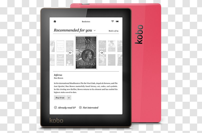 Comparison Of E-readers Kobo Aura HD Glo EReader - E Book Readers Transparent PNG
