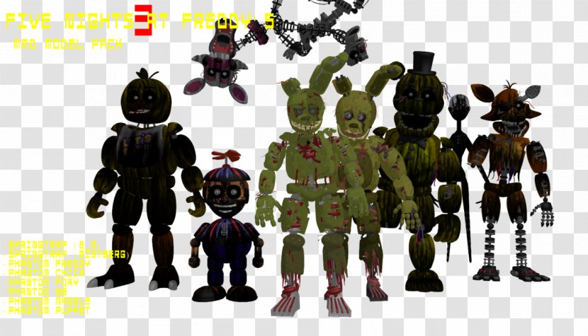 Five Nights At Freddy's 3 FNaF World 2 Garry's Mod Action & Toy Figures - Halloween - Fnaf Transparent PNG