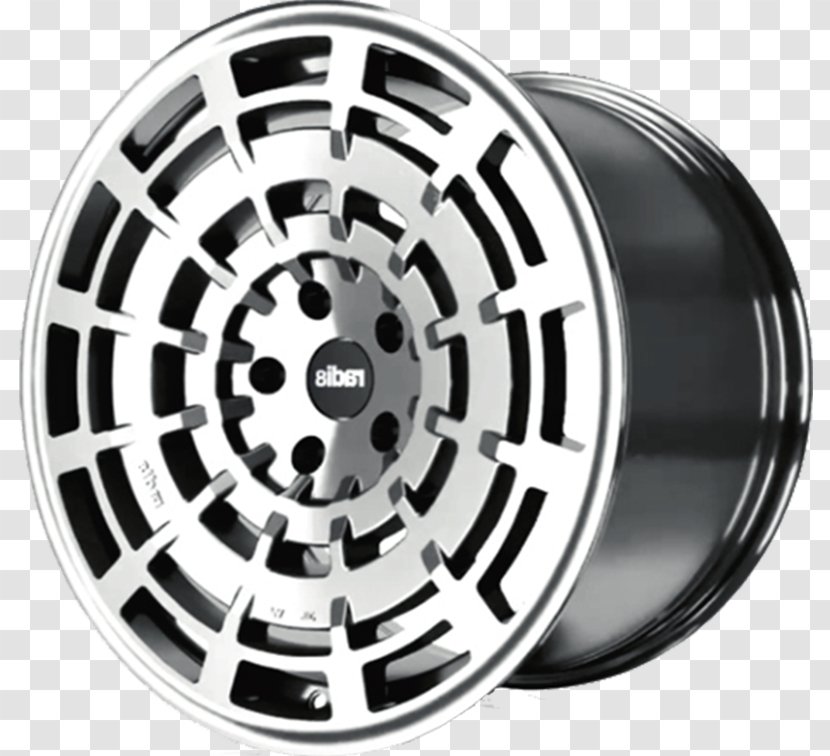 Alloy Wheel Car Autofelge ET Rim - Black And White Transparent PNG