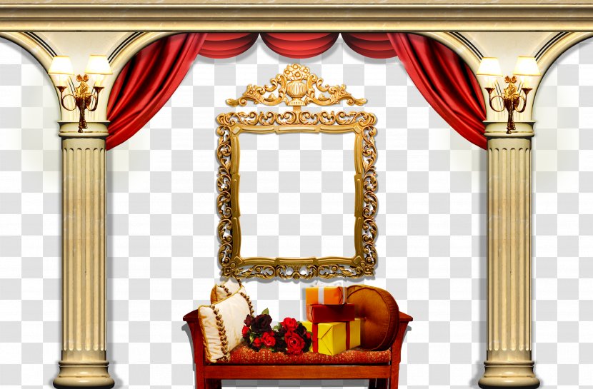 Column Wallpaper - Furniture - Palace Pillars Indoor Scene Elements Transparent PNG