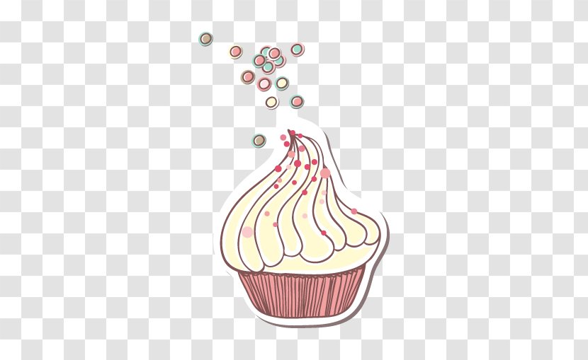 Cupcake Cream Drawing - Cartoon - Cake Transparent PNG