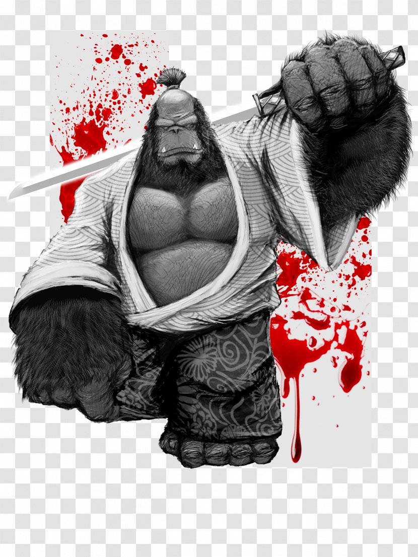 T-shirt Gorilla Samurai Street Art - Deviantart Transparent PNG