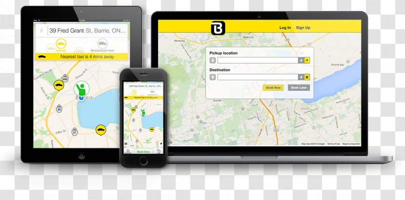 Smartphone Display Advertising - Mobile Device - Taxi App Transparent PNG
