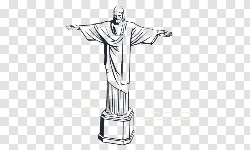 Christ The Redeemer Of Vu0169ng Txe0u Statue - Monochrome Photography - Vector Brazil, Like Jesus Transparent PNG