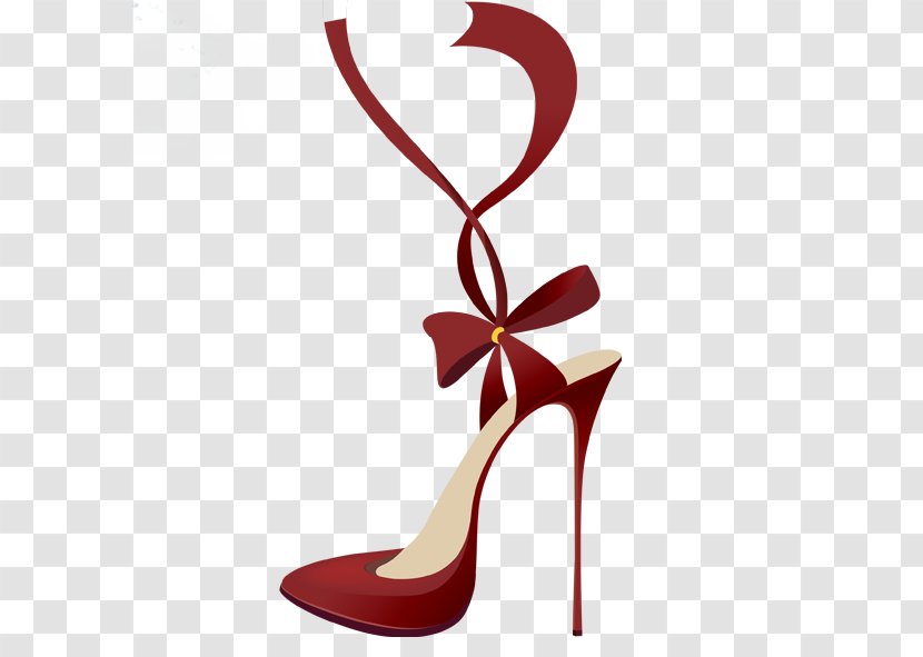 High-heeled Footwear Shoe Canvas Stiletto Heel Art - Sandal - Red High Heels Transparent PNG
