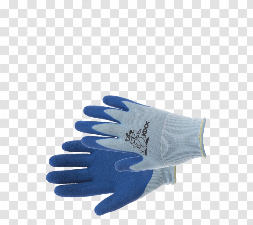 Glove Blue Finger White Latex - Material - Garden Lawn Transparent PNG