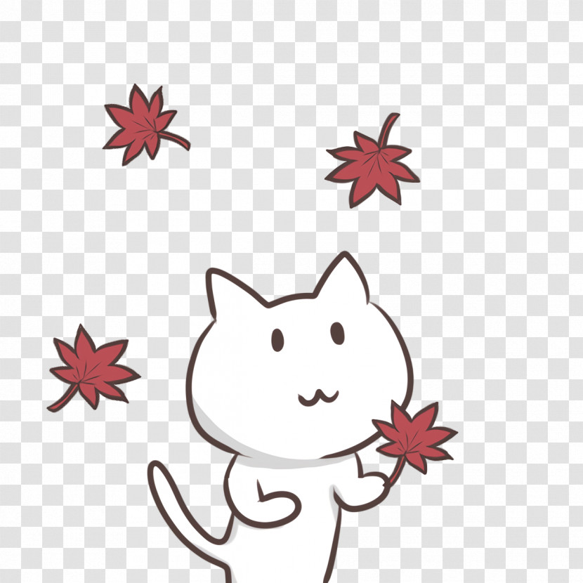 Cat Flower Cartoon Character Leaf Transparent PNG