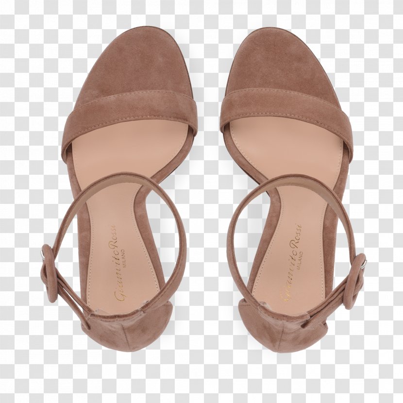 Suede Sandal Shoe - Beige Transparent PNG