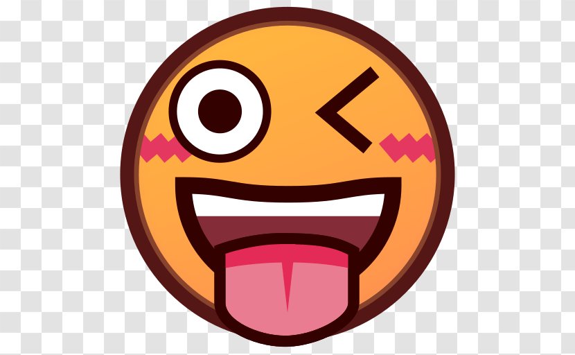 Emoji Emoticon Smiley Android IPhone - Wink - Tongue Transparent PNG
