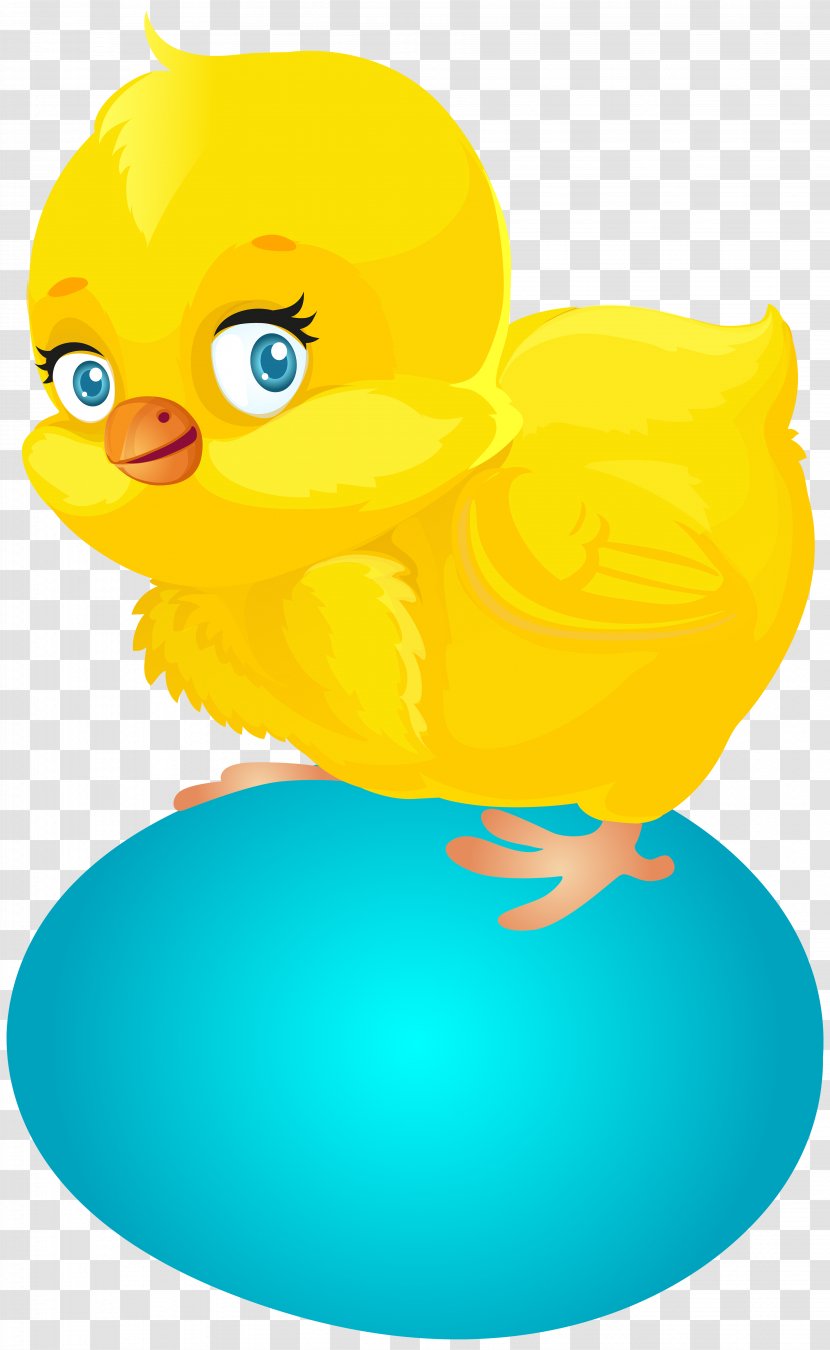 Blue Easter Egg And Chicken Clip Art Transparent PNG