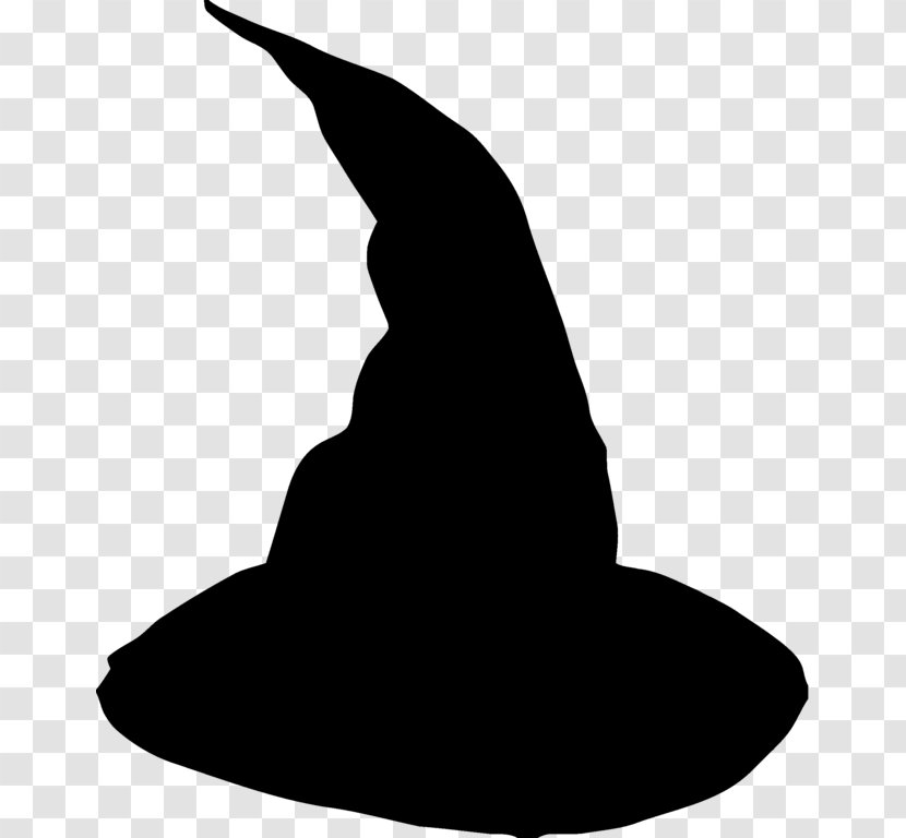 Witch Hat Witchcraft Clip Art - Black And White Transparent PNG