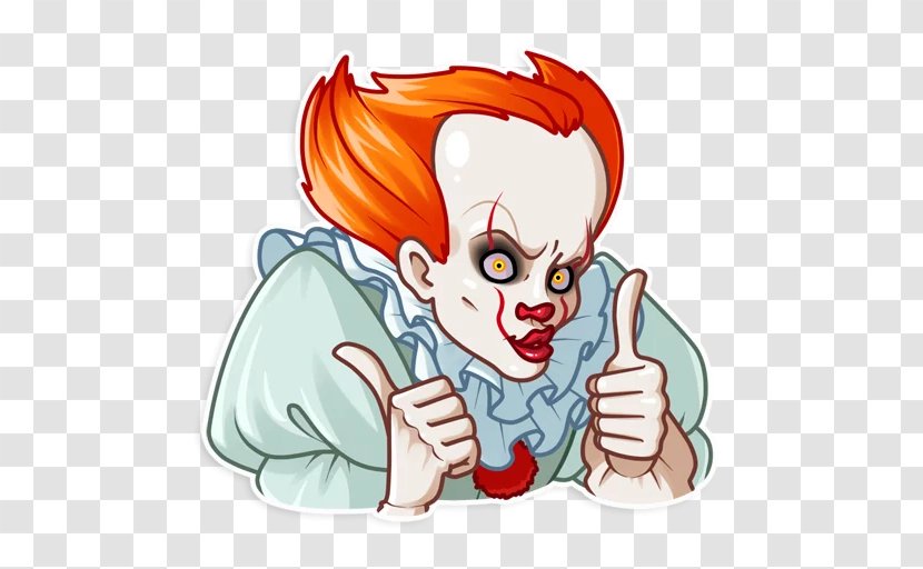 It Sticker Decal Pennywise Telegram - Heart - Frame Transparent PNG