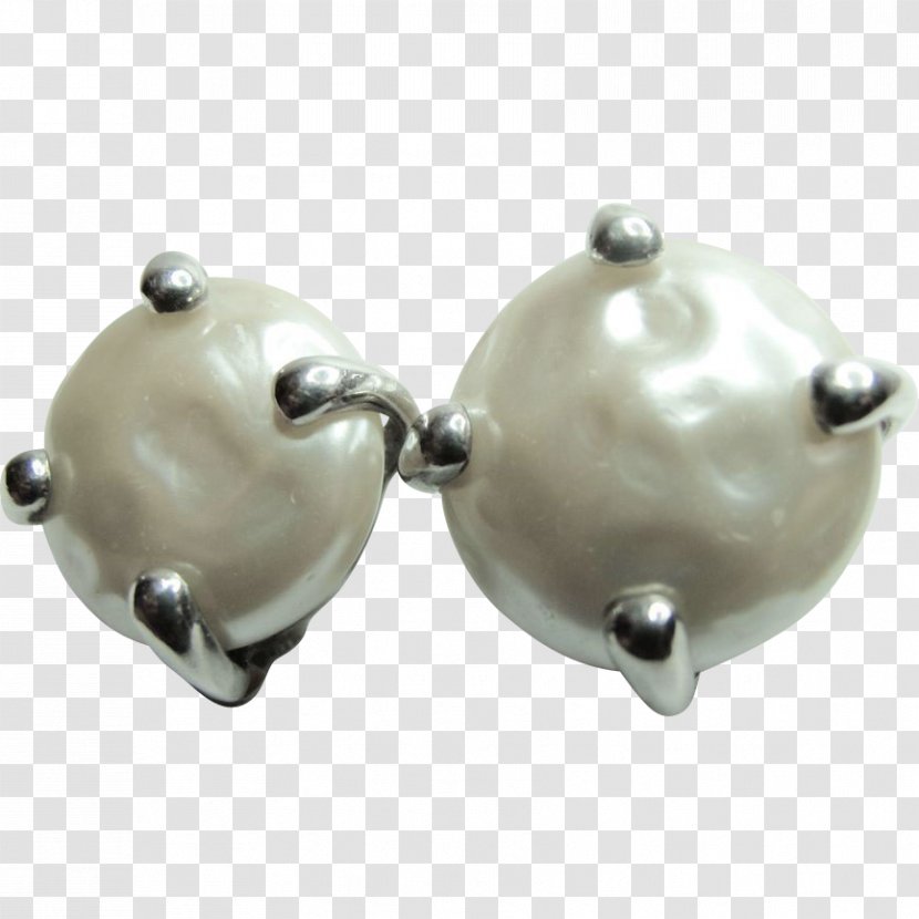 Imitation Pearl Earring Silver Body Jewellery - Sterling Transparent PNG