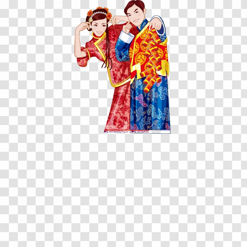 Bridegroom Wedding - Bride - Chinese Traditional And Groom Transparent PNG