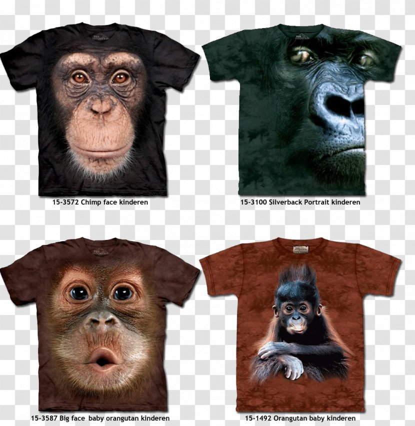 T-shirt Orangutan Clothing Top - Chimpanzee Transparent PNG