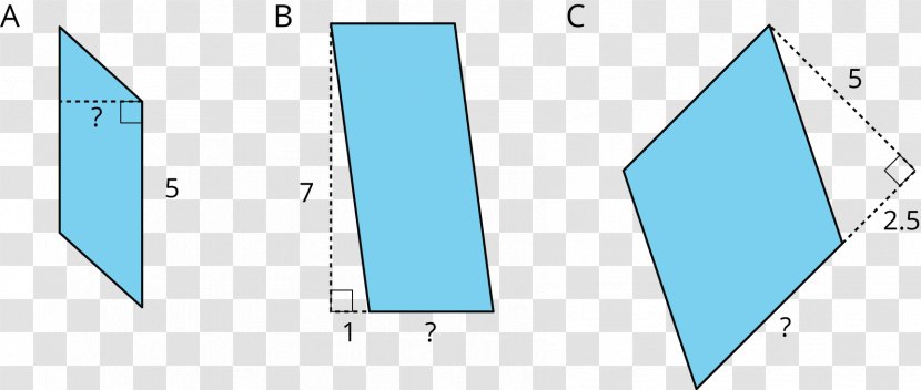 Triangle Area Parallelogram Square - Rectangle Transparent PNG