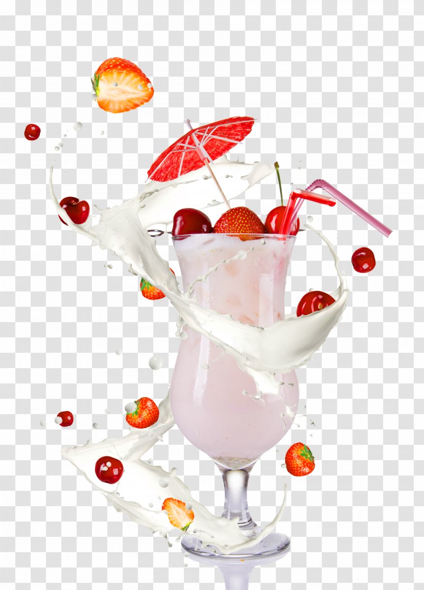 Ice Cream Cocktail Juice Pixf1a Colada Sundae - Royaltyfree - White Fresh Drink Fruit Decoration Pattern Transparent PNG