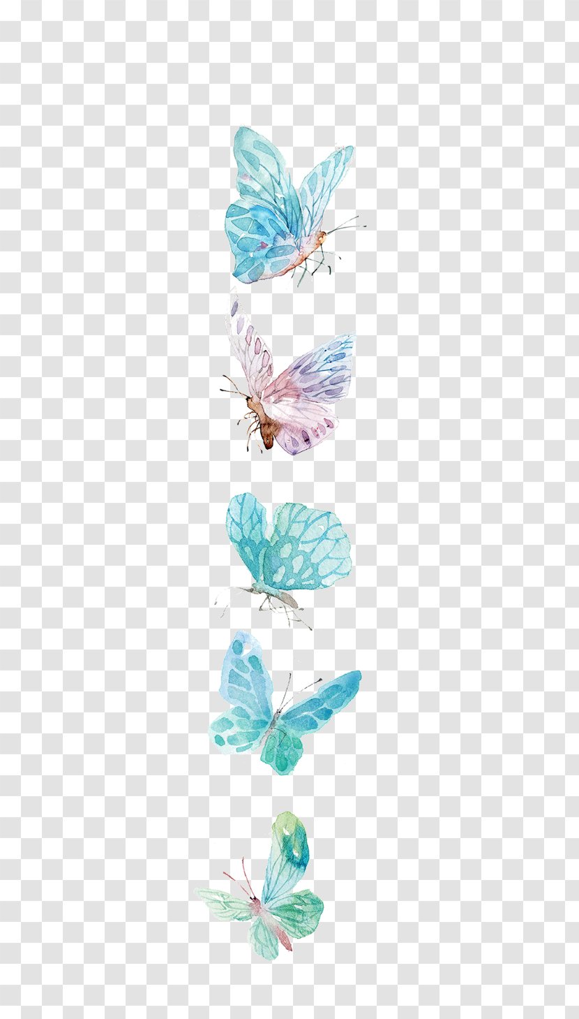 Butterfly Watercolor Painting Clip Art - Organism Transparent PNG
