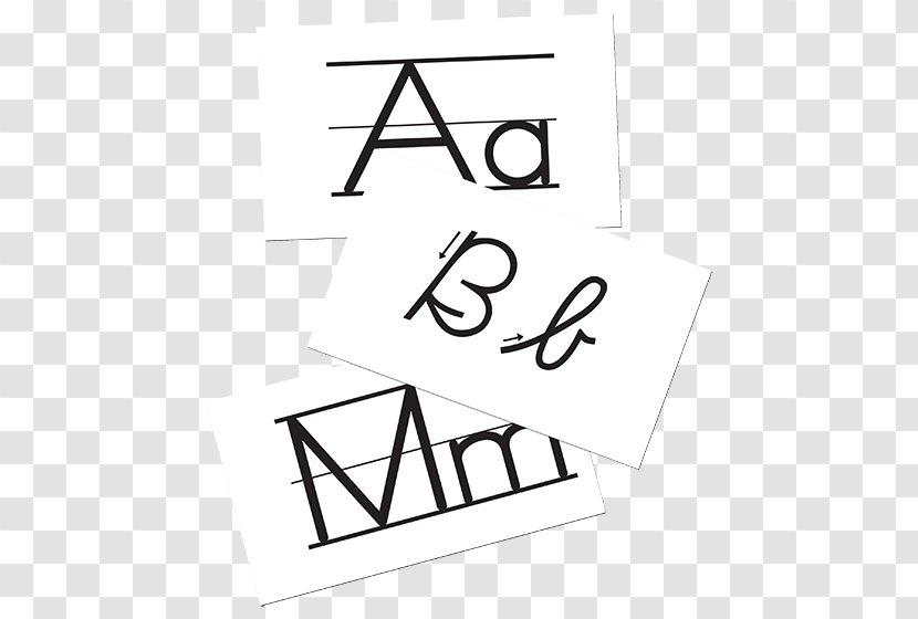 Paper Alphabet Learning Teacher Business - Cursive - Flash Cards Transparent PNG