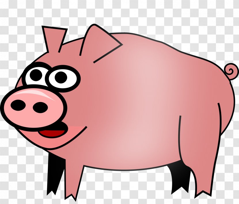 Domestic Pig Cartoon Clip Art - Royaltyfree - Daddy Transparent PNG