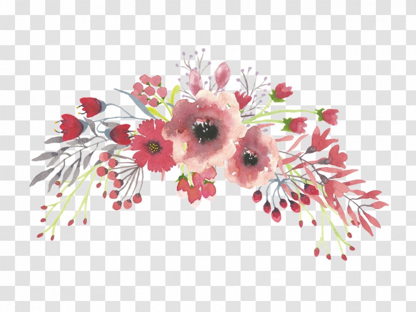 Watercolour Flowers Watercolor Painting Drawing - Flower Bouquet - Leaves Transparent PNG