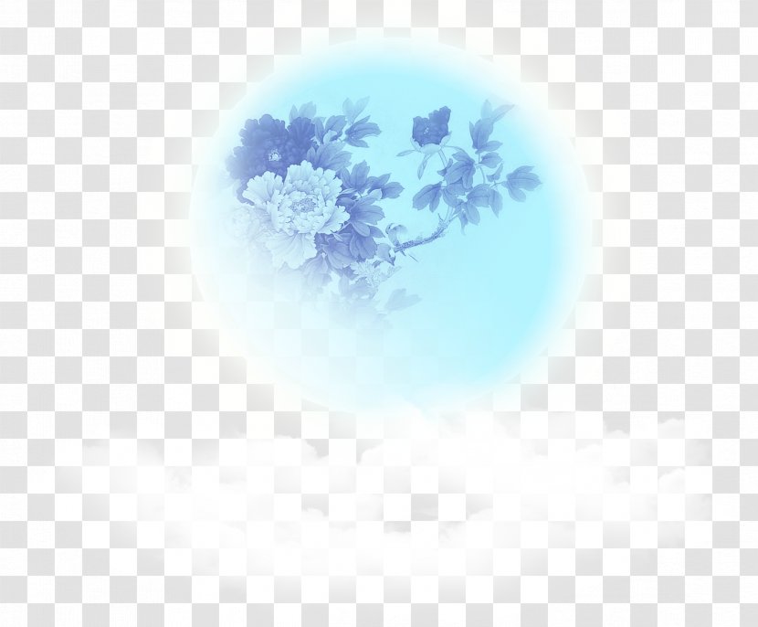 Blue Moutan Peony Wallpaper - Flower - Moon Transparent PNG