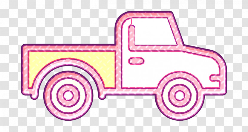 Linear Color Farming Elements Icon Transport Icon Pickup Truck Icon Transparent PNG