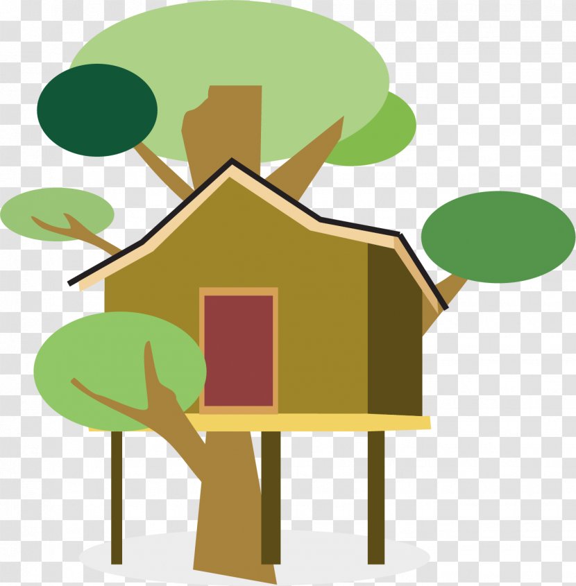 House Tree Drawing - Human Behavior - Houses In The Woods Transparent PNG