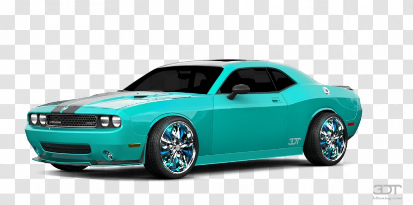 Dodge Challenger Performance Car Automotive Design - Electric Blue Transparent PNG