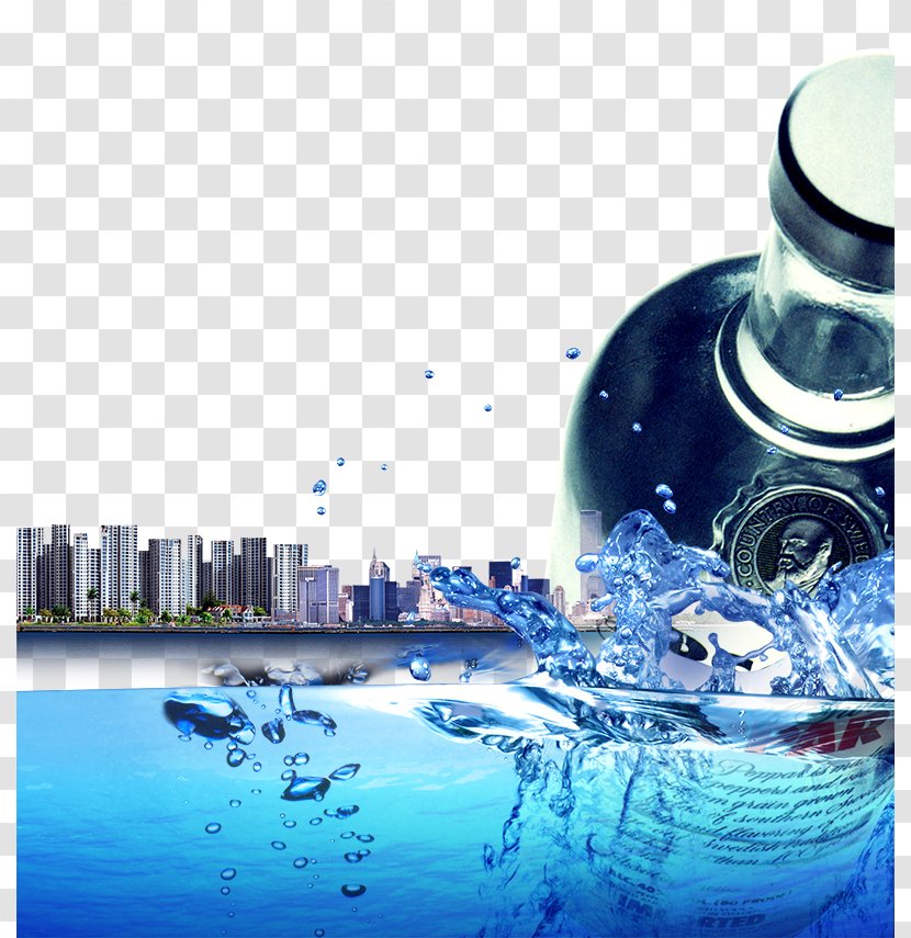 Advertising Bottle Water - Resource - Posters Element Estate Transparent PNG