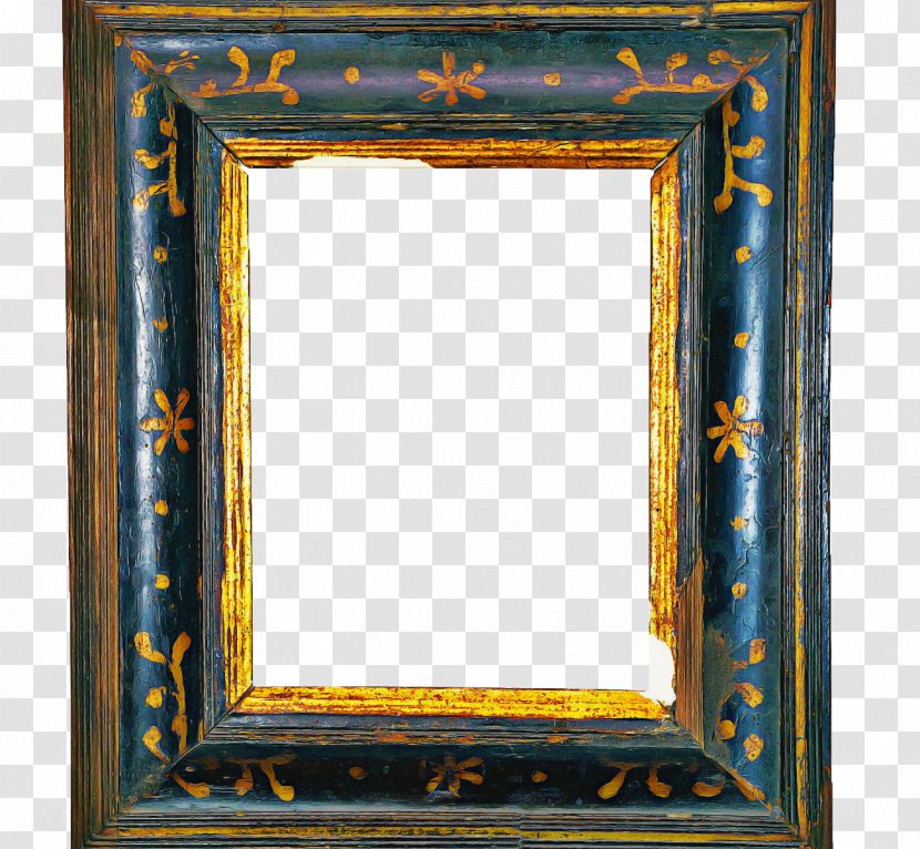 Wood Background Frame - Majorelle Blue - Mirror Interior Design Transparent PNG